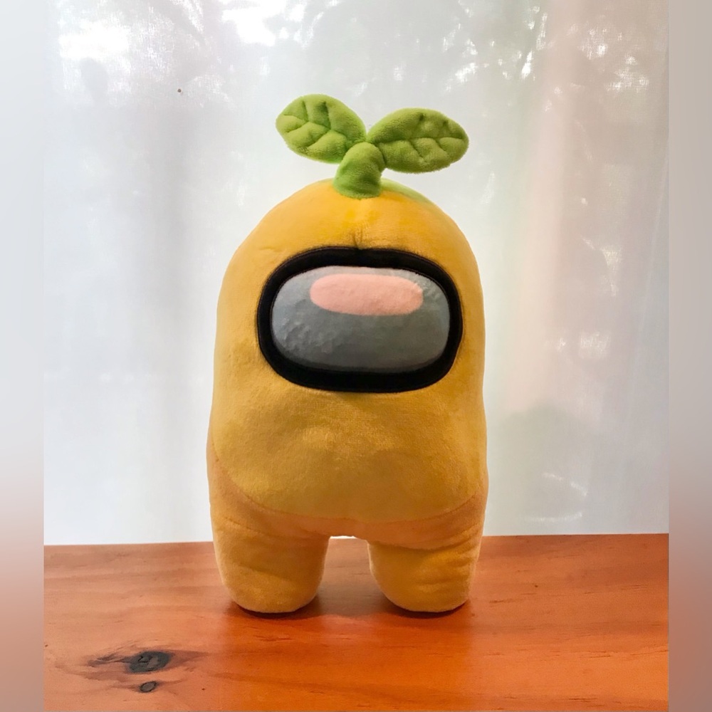 AMONG US 12” Large Yellow Lemon Stuffed Plush Toy Gaming Character Toys Stuffy